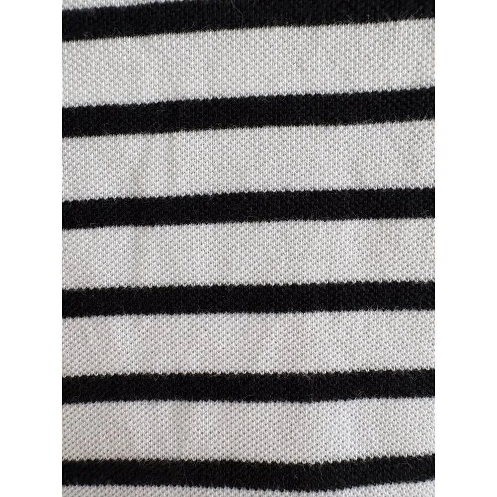 Polo Ralph Lauren Like New Classic Fit Striped Polo Shirt Black & White Large